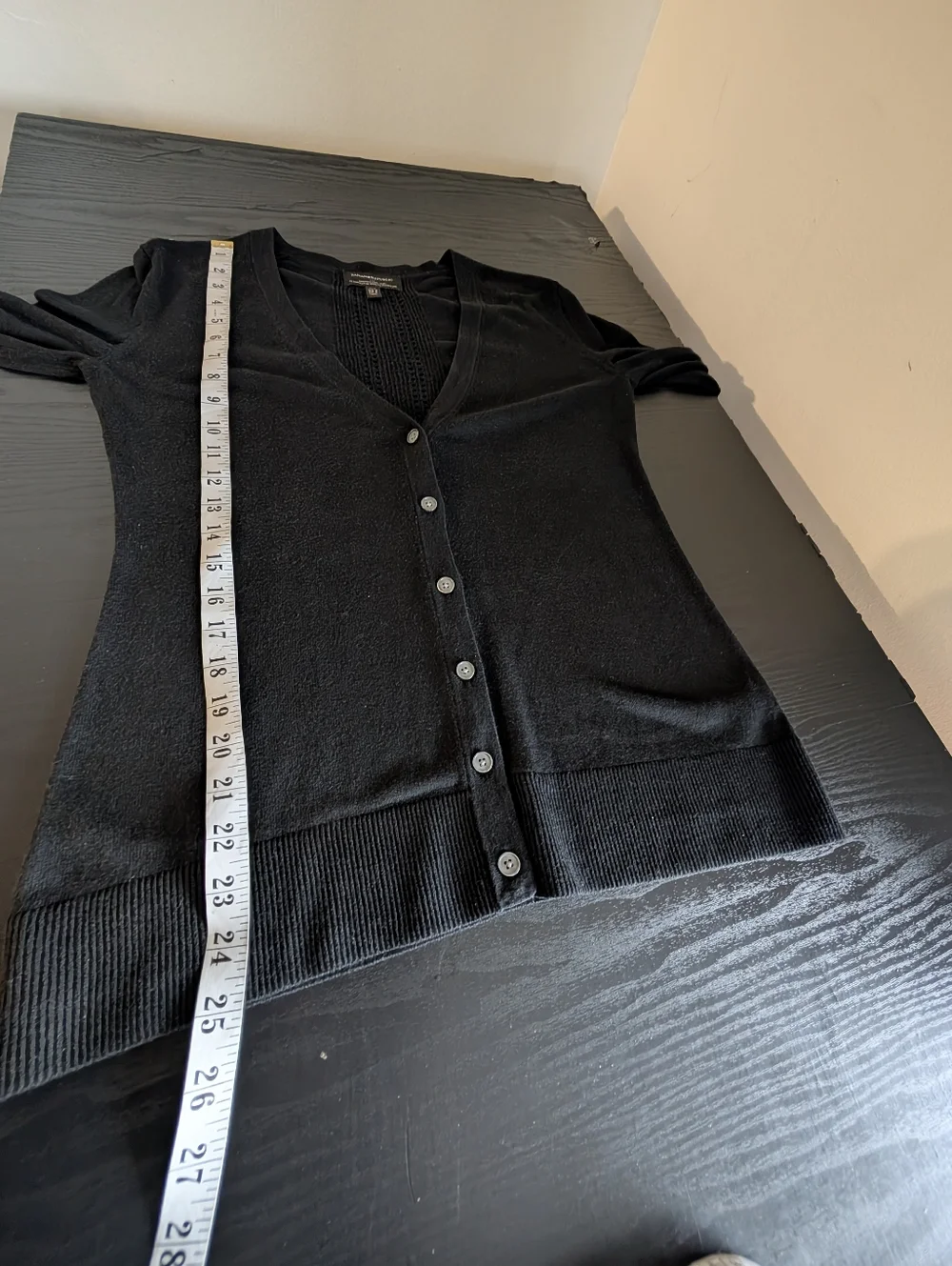 Banana Republic Premium Luxe Silk Cashmere Cotton Blend Pointelle Cardigan XSP - Picture 5 of 6
